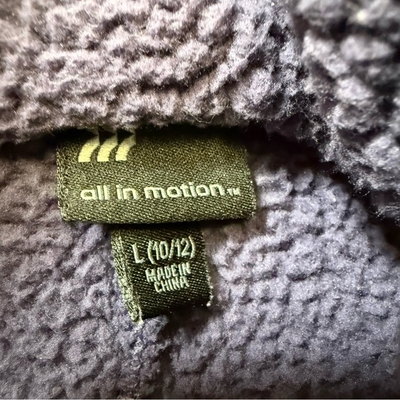🍁 3/$15 All in Motion Kids' Fleece Pullover - Dark Purple - Picture 3 of 4